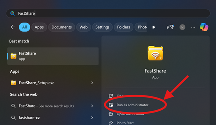 اجرای FastShare