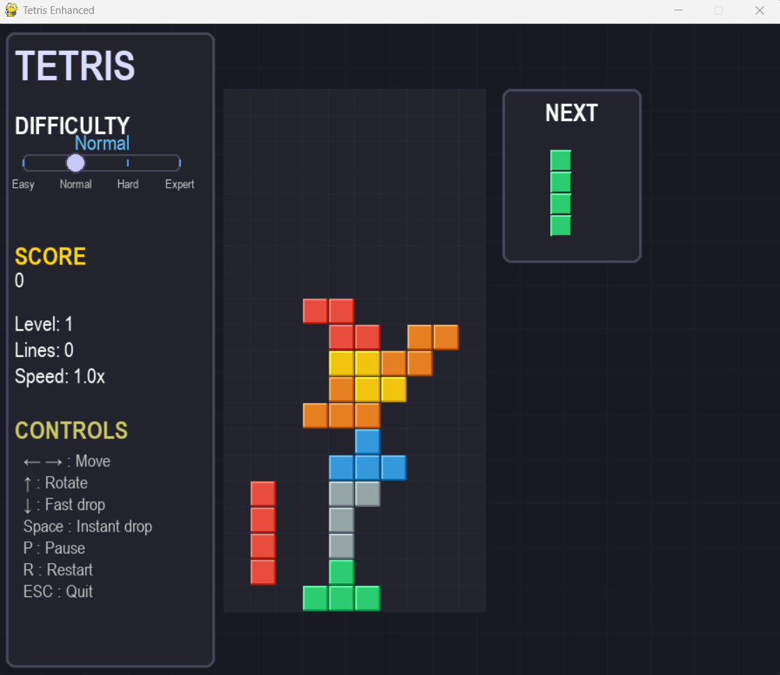 Tetris Game Screenshot